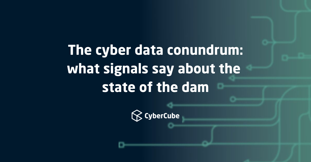 The cyber data conundrum part 2: what signals say about the state of the dam